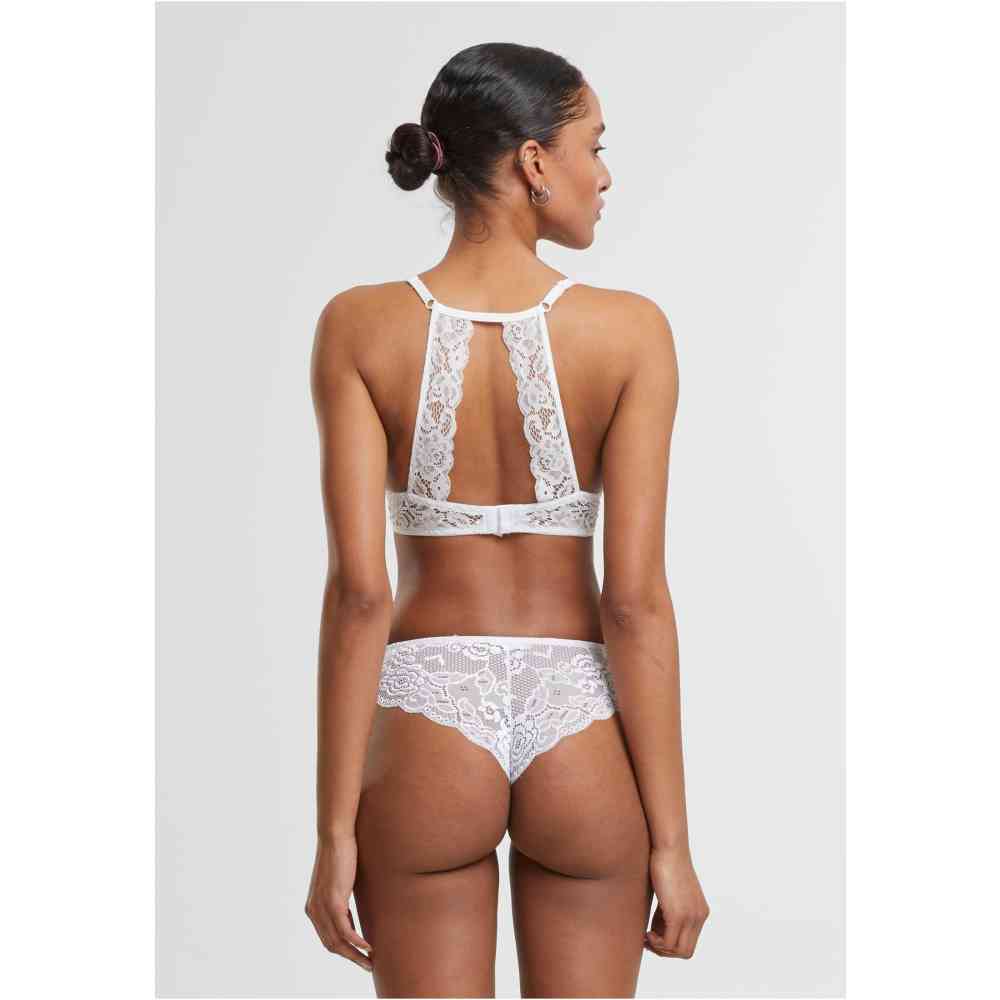 Urban Classics - Padded with Lace at Back BH - Weiß